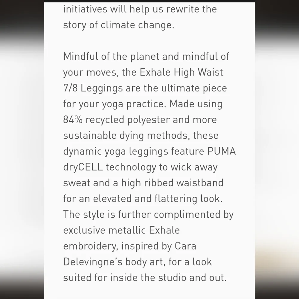 Puma x Cara Delevingne Exhale Light Blue High Waist Leggings